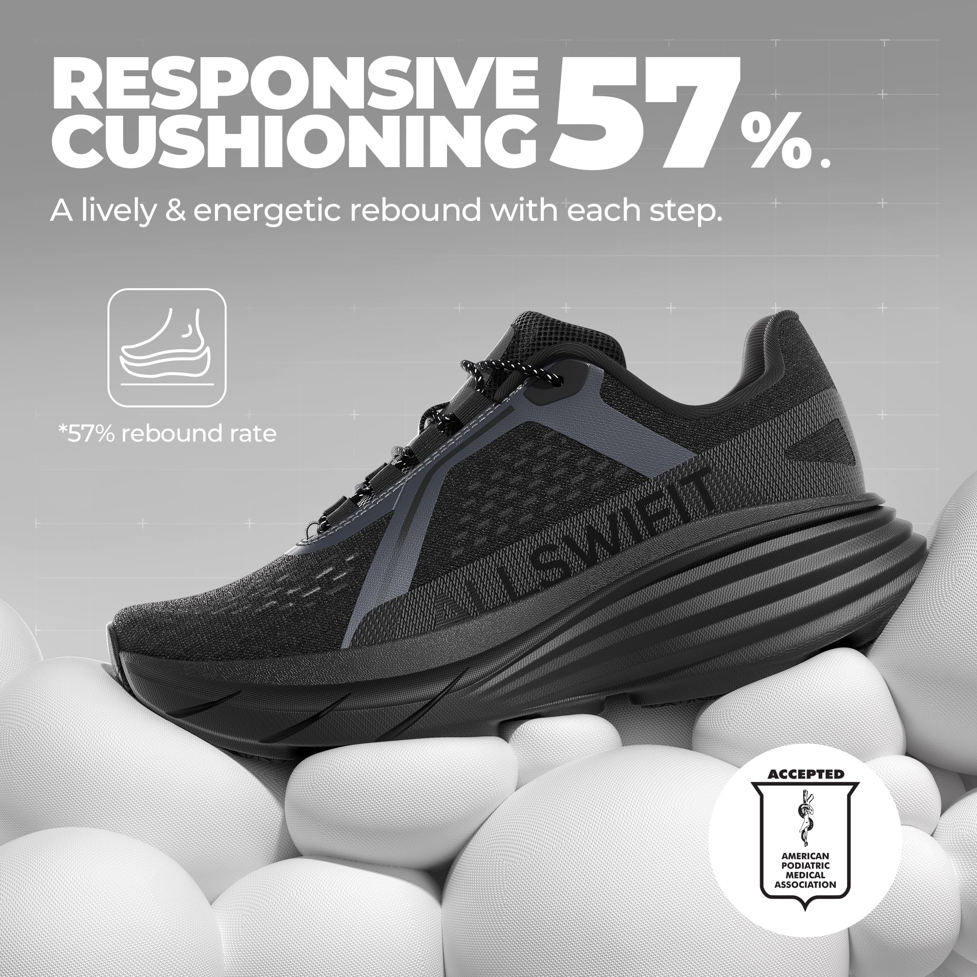 ALLSWIFIT Men's Cushion Lightweight Walking Running Shoes Tennis Non-Slip Comfortable Jogging Workout Gym Athletic Breathable ActiveAiry Fashion Sneakers - Image 3