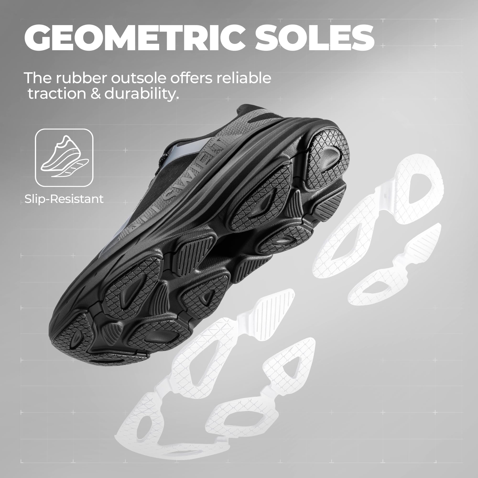 ALLSWIFIT Men's Cushion Lightweight Walking Running Shoes Tennis Non-Slip Comfortable Jogging Workout Gym Athletic Breathable ActiveAiry Fashion Sneakers - Image 5