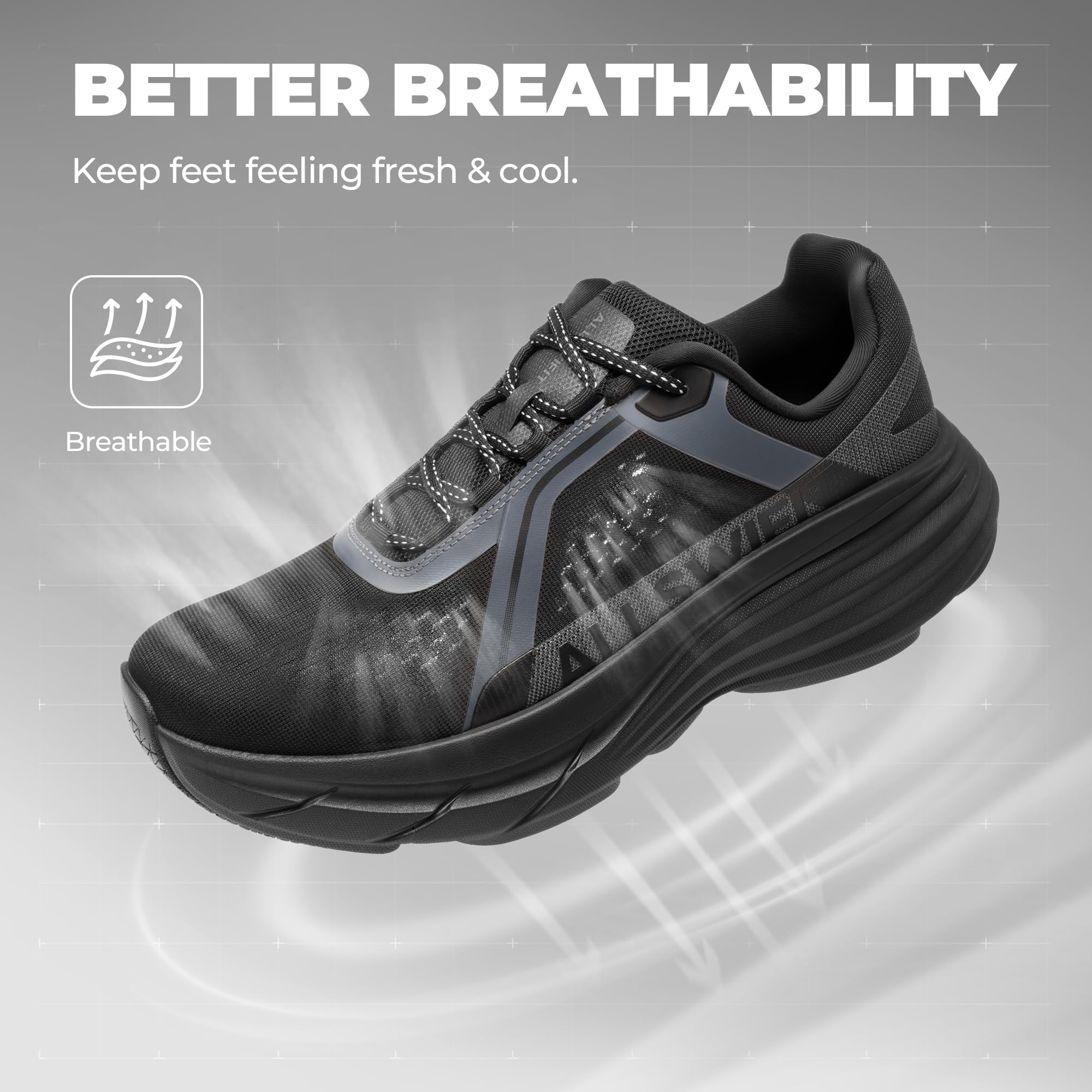 ALLSWIFIT Men's Cushion Lightweight Walking Running Shoes Tennis Non-Slip Comfortable Jogging Workout Gym Athletic Breathable ActiveAiry Fashion Sneakers - Image 6