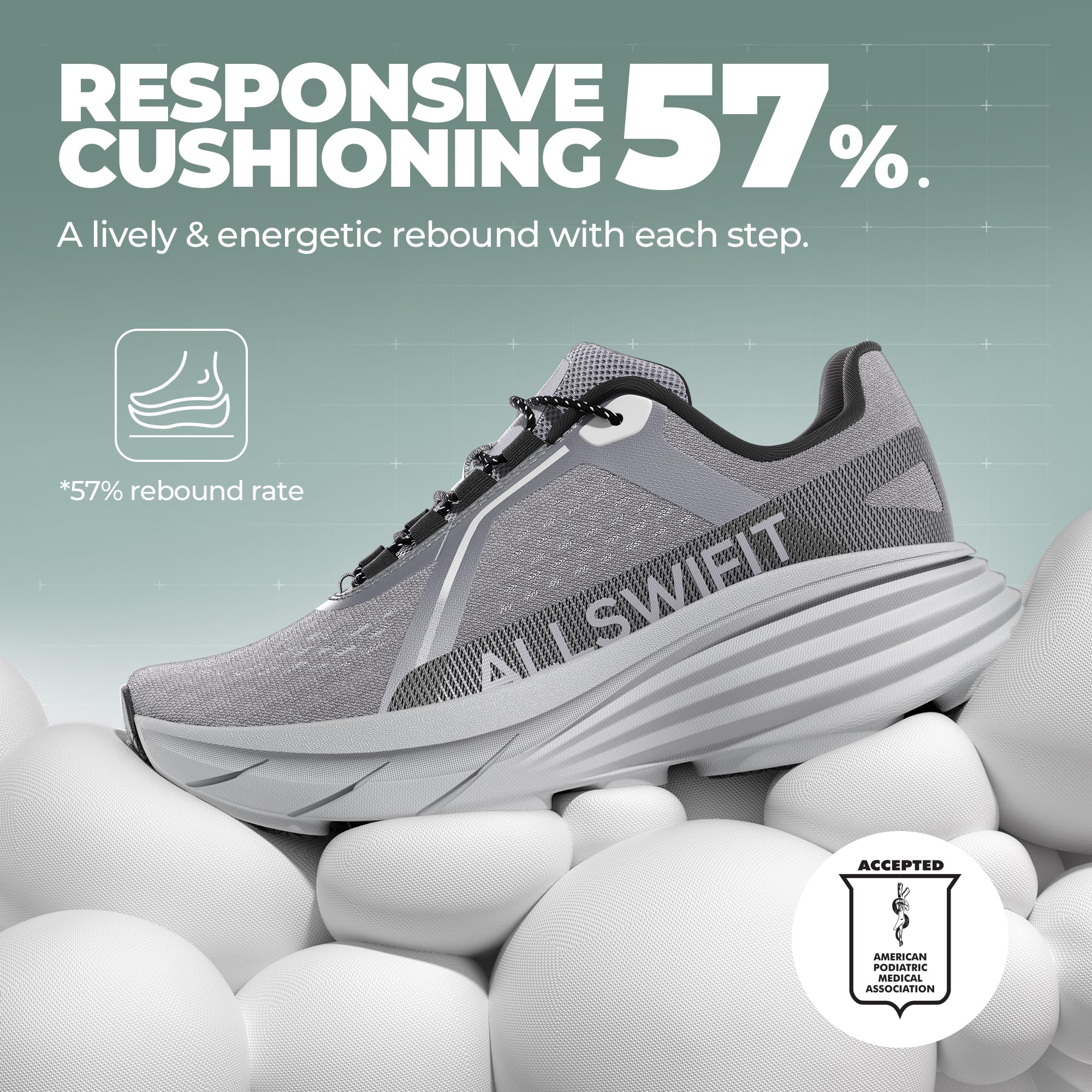 ALLSWIFIT Men's Cushion Lightweight Walking Running Shoes Tennis Non-Slip Comfortable Jogging Workout Gym Athletic Breathable ActiveAiry Fashion Sneakers - Image 3