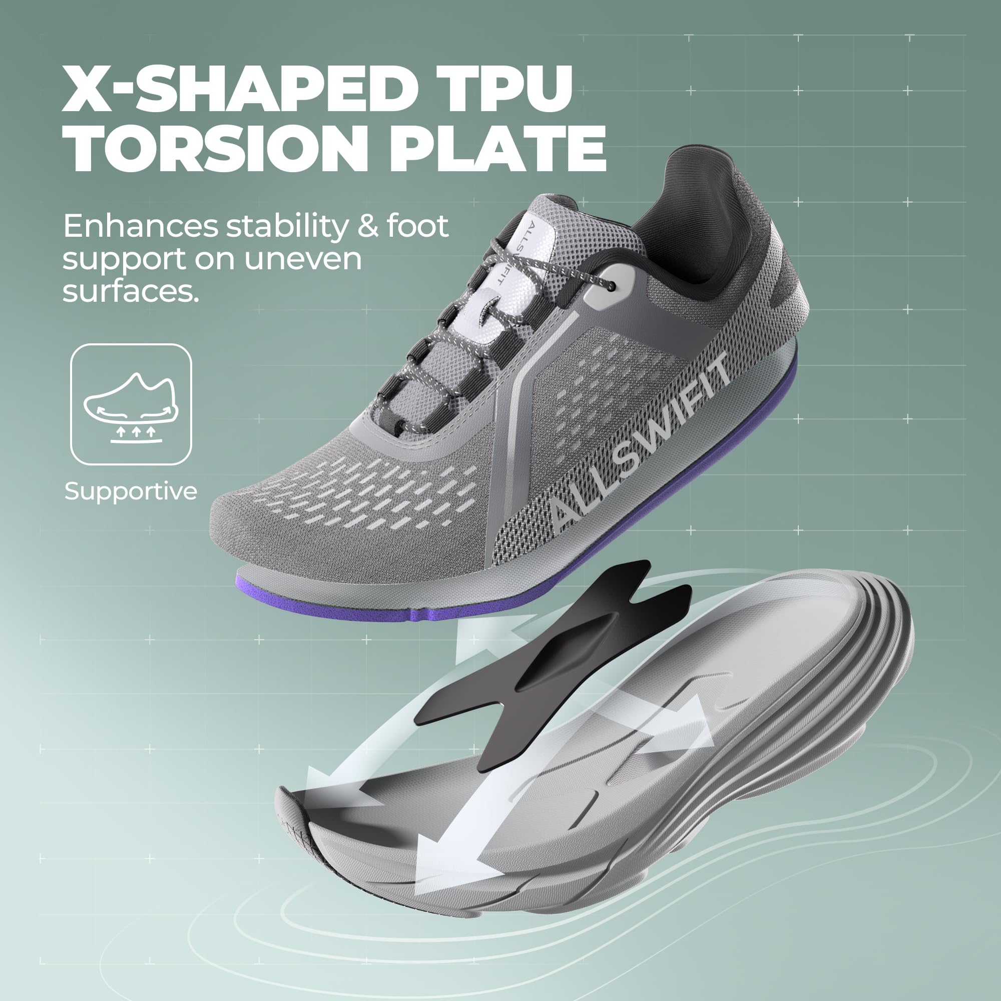 ALLSWIFIT Men's Cushion Lightweight Walking Running Shoes Tennis Non-Slip Comfortable Jogging Workout Gym Athletic Breathable ActiveAiry Fashion Sneakers - Image 7