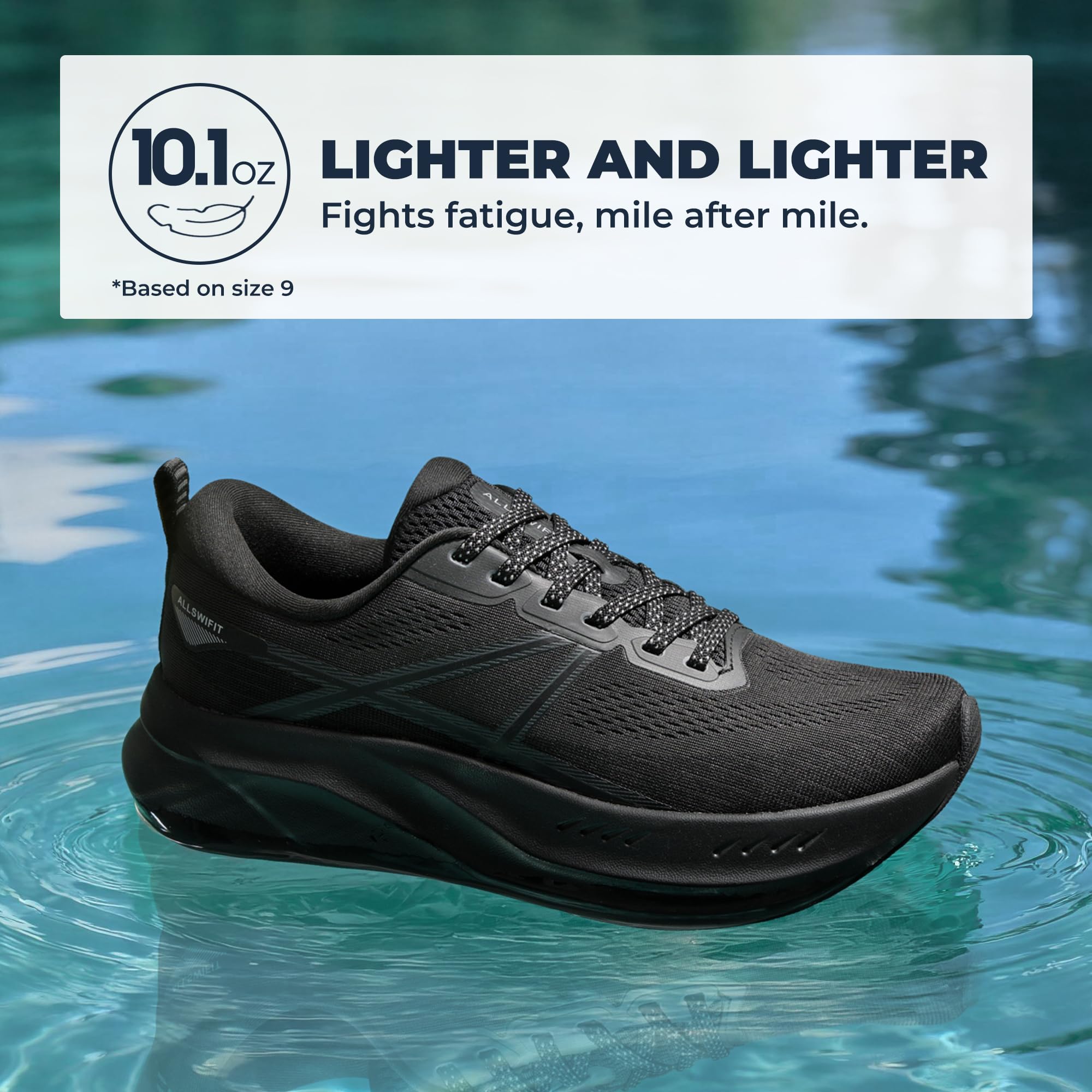 ALLSWIFIT Men's Road Running Shoes Cushion Tennis Shoes Non-Slip Comfortable Lightweight Gym Workout Athletic Arch Support Walking Sneakers Active5K - Image 4