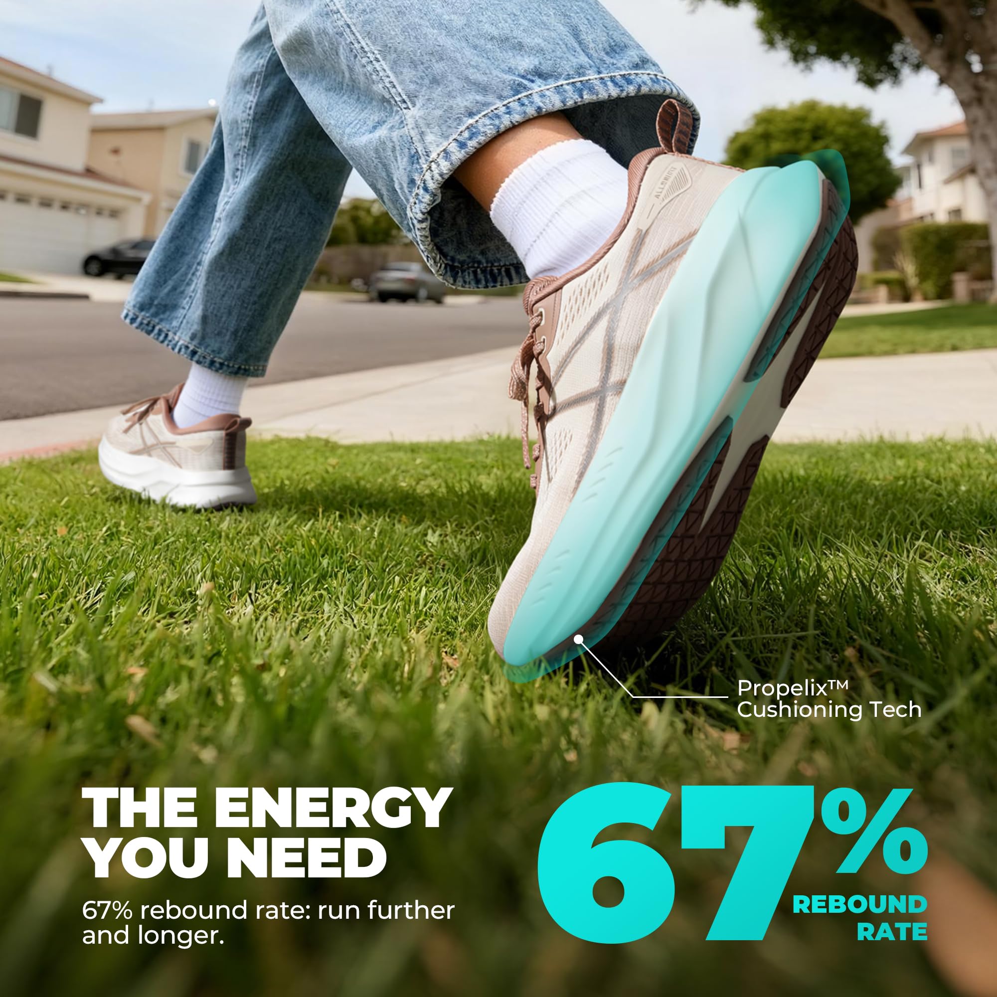 ALLSWIFIT Women's Road Running Shoes Cushion Tennis Shoes Non-Slip Comfortable Lightweight Gym Workout Athletic Arch Support Walking Sneakers Active5K - Image 5