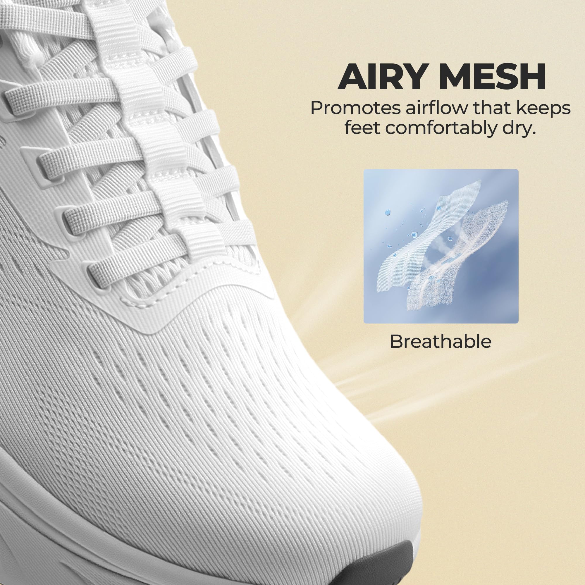 ALLSWIFIT Women's Slip On Stability Walking Shoes Cushioning Hands Free Non-Slip Breathable Comfortable Workout Tennis Running Gym StediBase Fashion Sneakers - Image 7