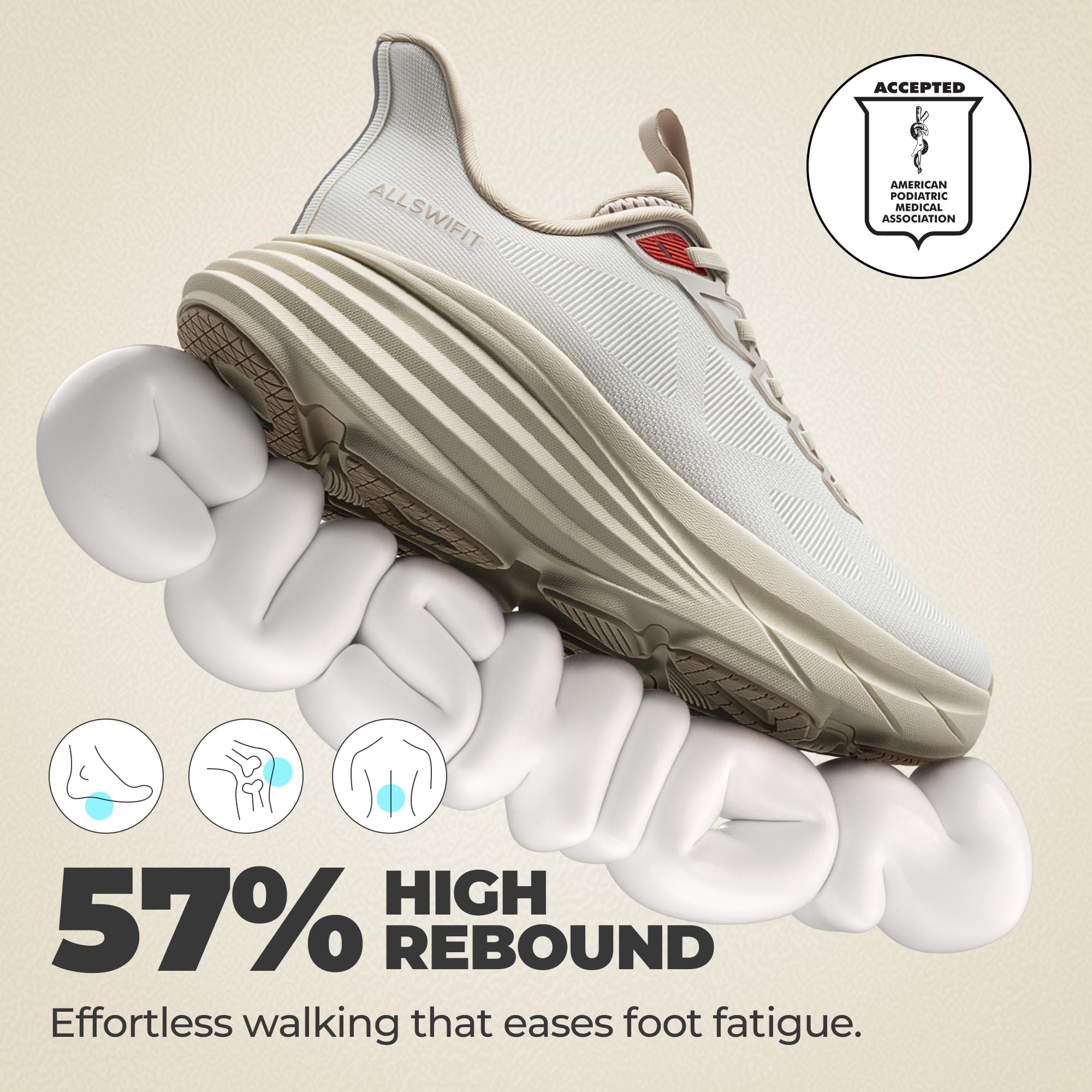 ALLSWIFIT Women's Slip On Walking Shoes Hands-Free Cushion Running Tennis Non-Slip Comfortable Gym Workout Athletic Breathable Fashion Sneakers ActiveFlow - Image 4