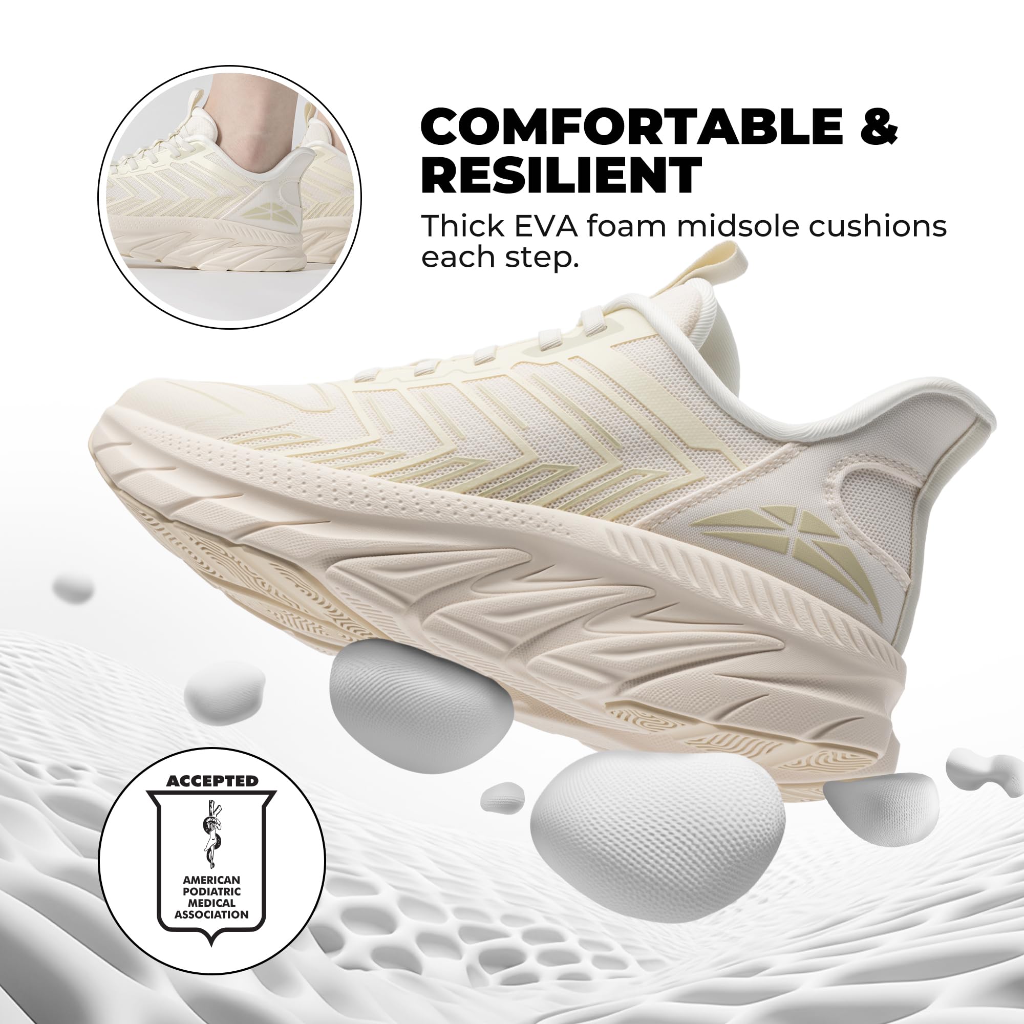 ALLSWIFIT Women's Slip On Walking Shoes Running Comfortable Tennis Breathable Non Slip Athletic Gym Workout Cross Training Fashion Sneakers - Image 3