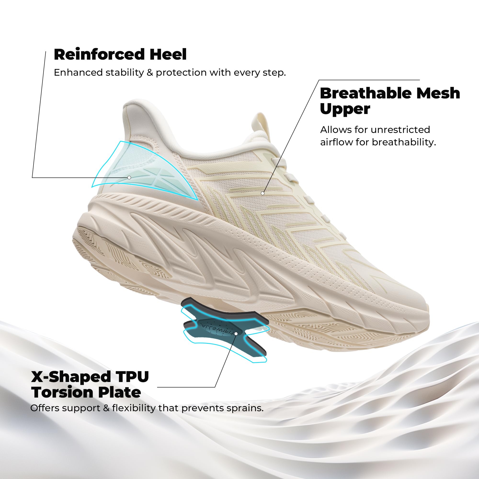 ALLSWIFIT Women's Slip On Walking Shoes Running Comfortable Tennis Breathable Non Slip Athletic Gym Workout Cross Training Fashion Sneakers - Image 4