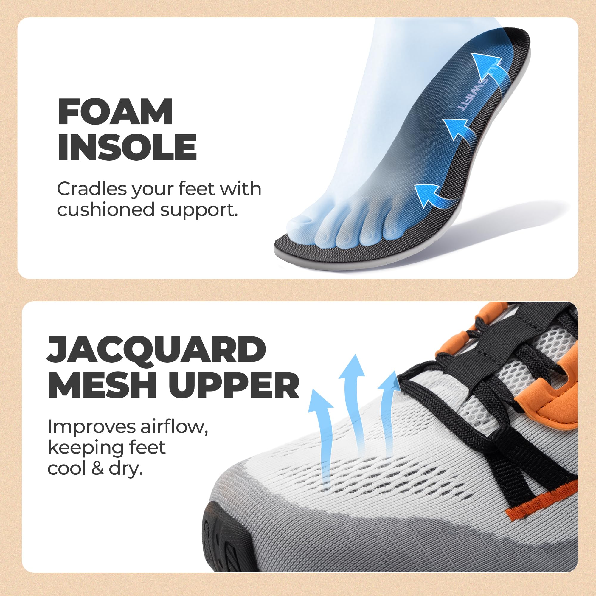 ALLSWIFIT Women's Walking Shoes Cushion Running Tennis Non-Slip Comfortable Workout Gym Athletic Breathable Fashion Sneakers ActiveLite - Image 7