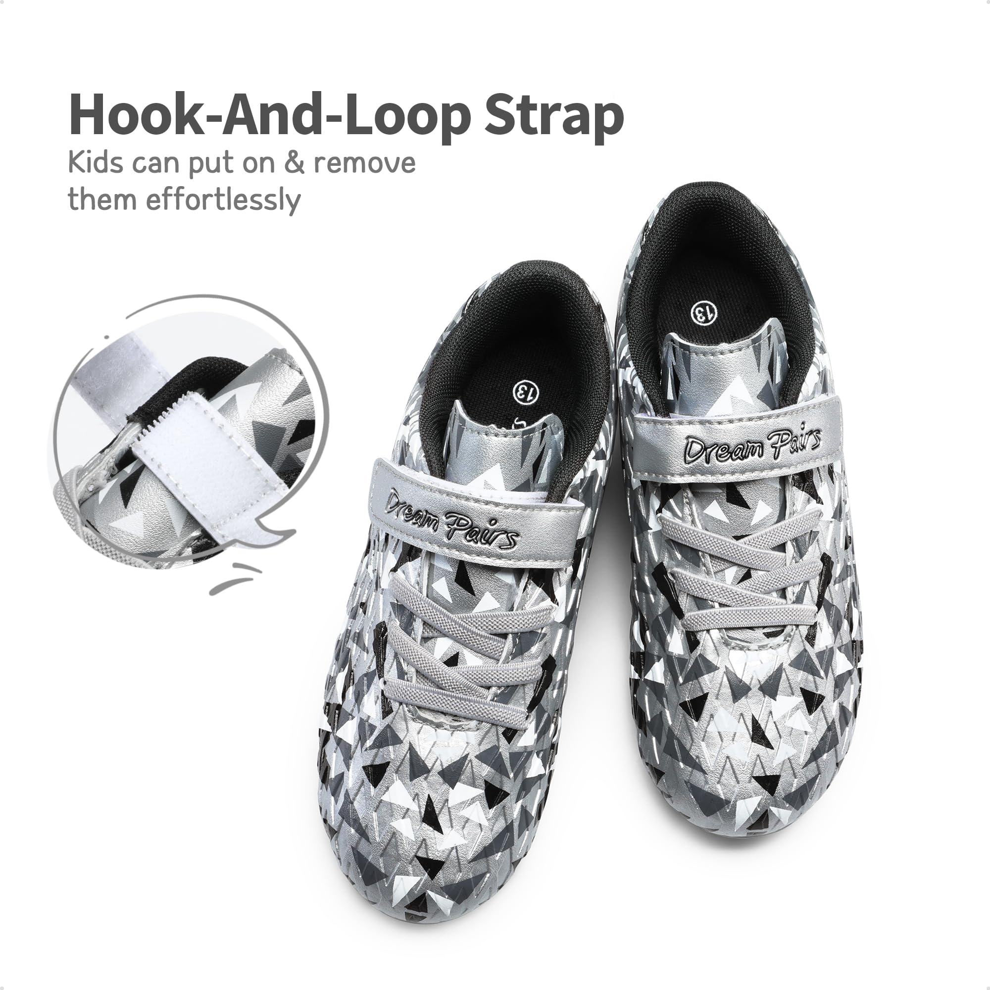 DREAM PAIRS Boys Girls Soccer Cleats Kids Football Shoes for Little/Big Kid - Image 3