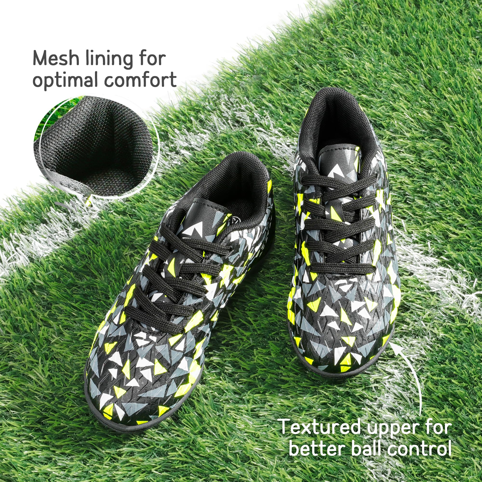 DREAM PAIRS Boys Girls Turf Indoor Soccer Shoes Lace Up Cleats for Little/Big Kid - Image 5