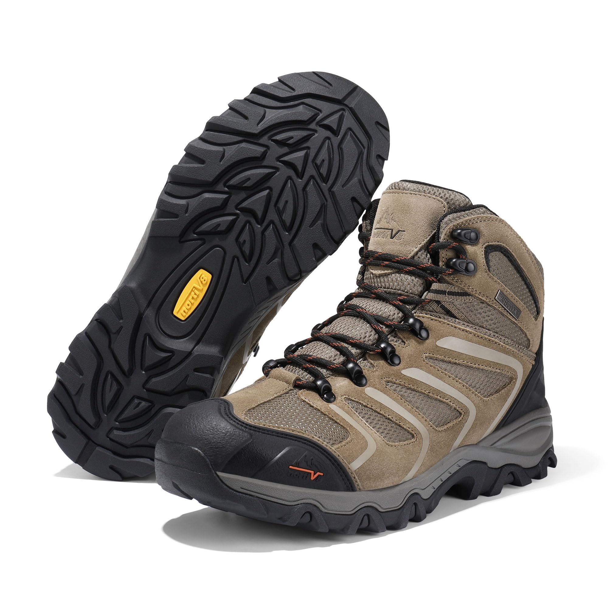 NORTIV 8 Men's Ankle High Waterproof Hiking Boots Outdoor Lightweight Shoes Trekking Trails Armadillo - Image 3