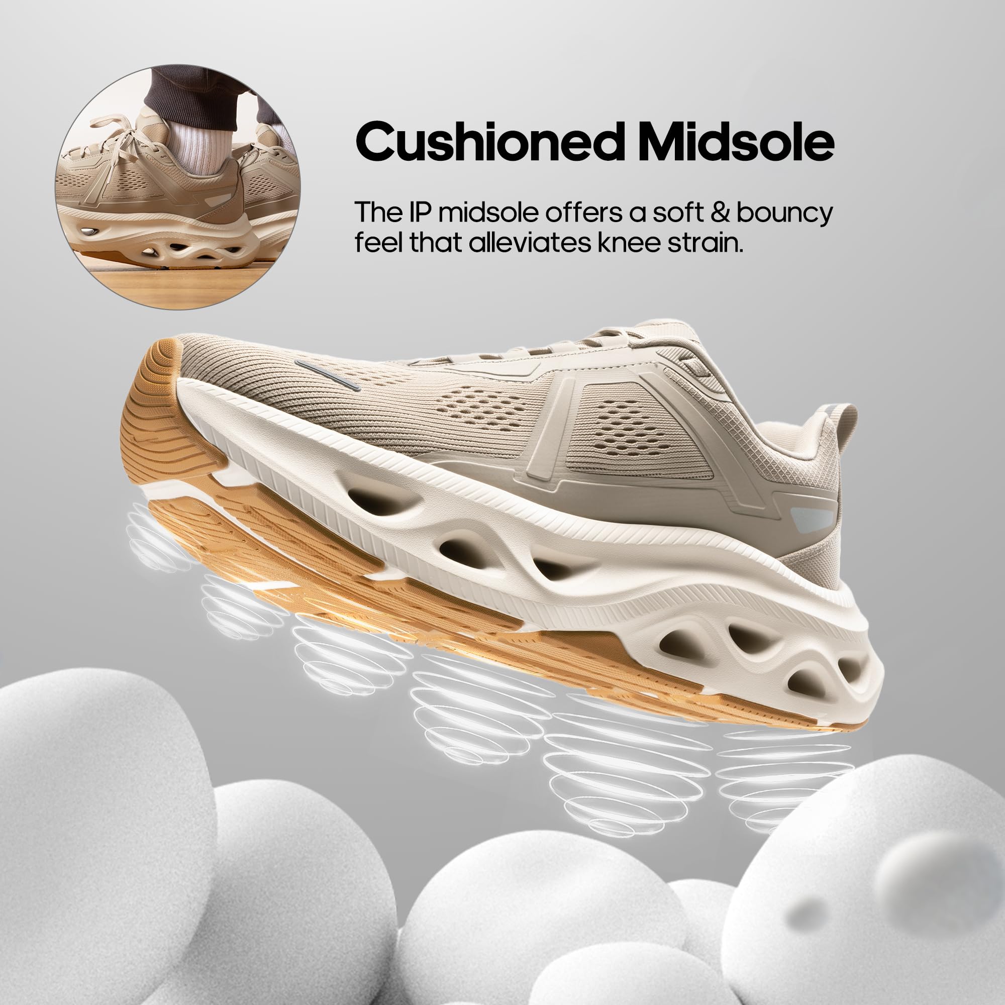 NORTIV 8 Men's Comfortable Walking Shoes MovePropel Athletic Breathable Gym Workout Tennis Jogging Cross Training Non Slip Fashion Running Sneakers - Image 3