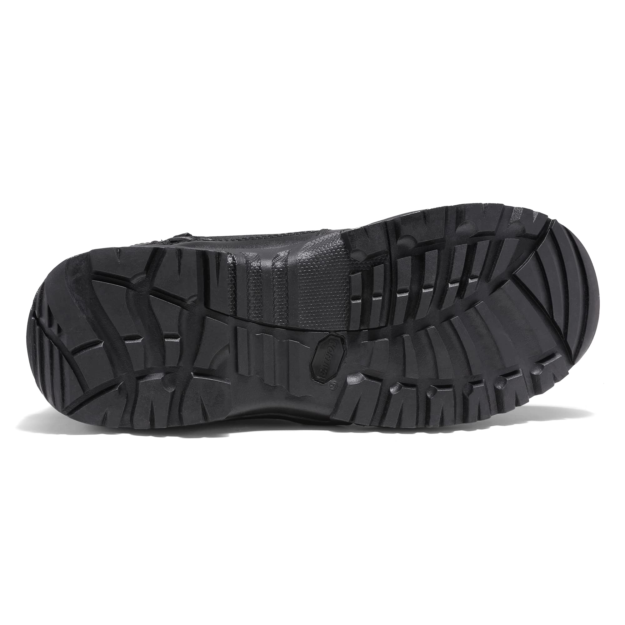 NORTIV 8 Men's Side Zipper Military Tactical Work Boots Leather Motorcycle Combat Boots - Image 5