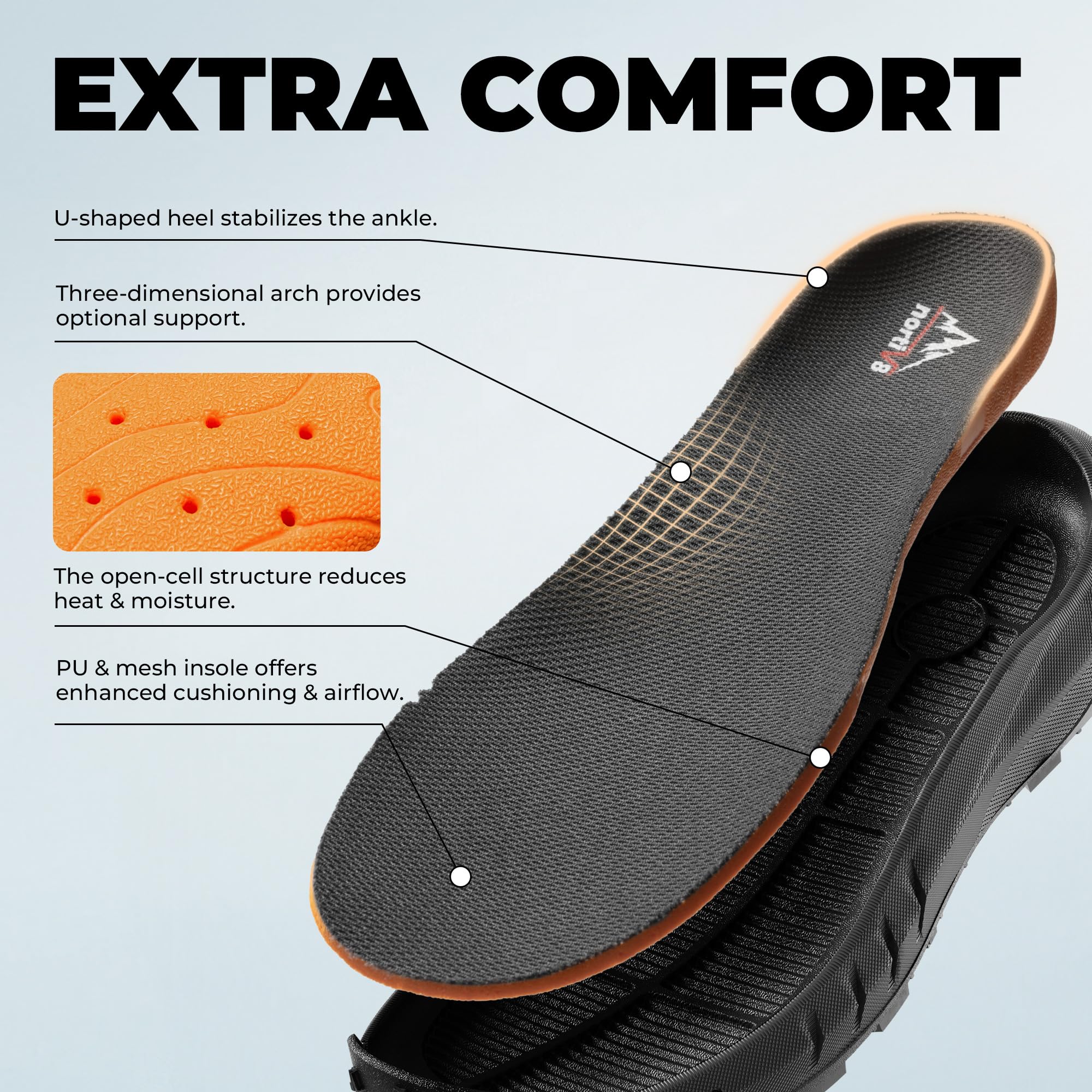 NORTIV 8 Men's Tactical Hiking Lightweight Cushion Sole for Work All Day Side Zipper Motorcycle Combat Military Boot Arch Support 8 Inches Terrascope - Image 5