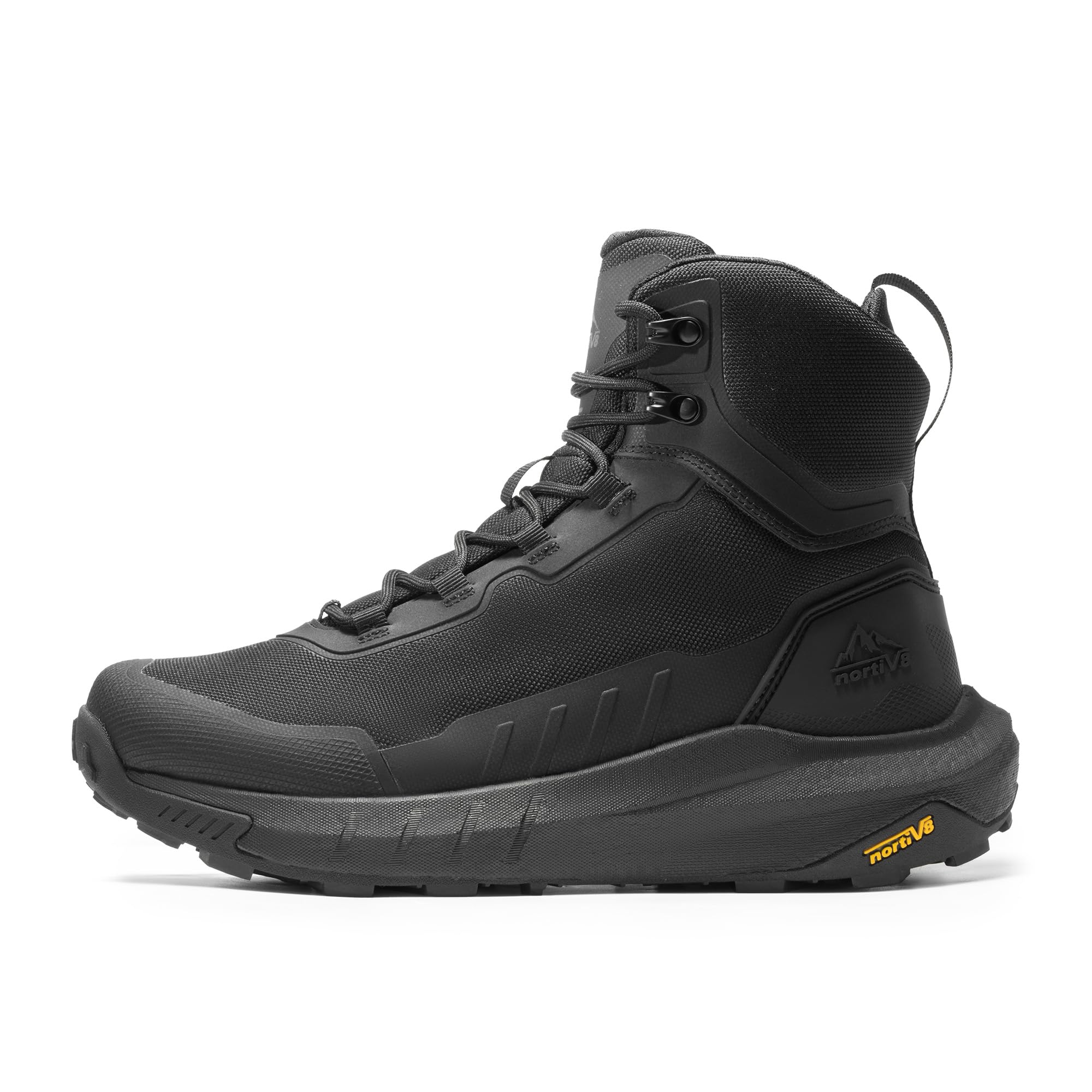 NORTIV 8 Men's Tactical Hiking Lightweight Cushion Sole for Work All Day Side Zipper Motorcycle Combat Military Boot Arch Support 8 Inches Terrascope - Image 9