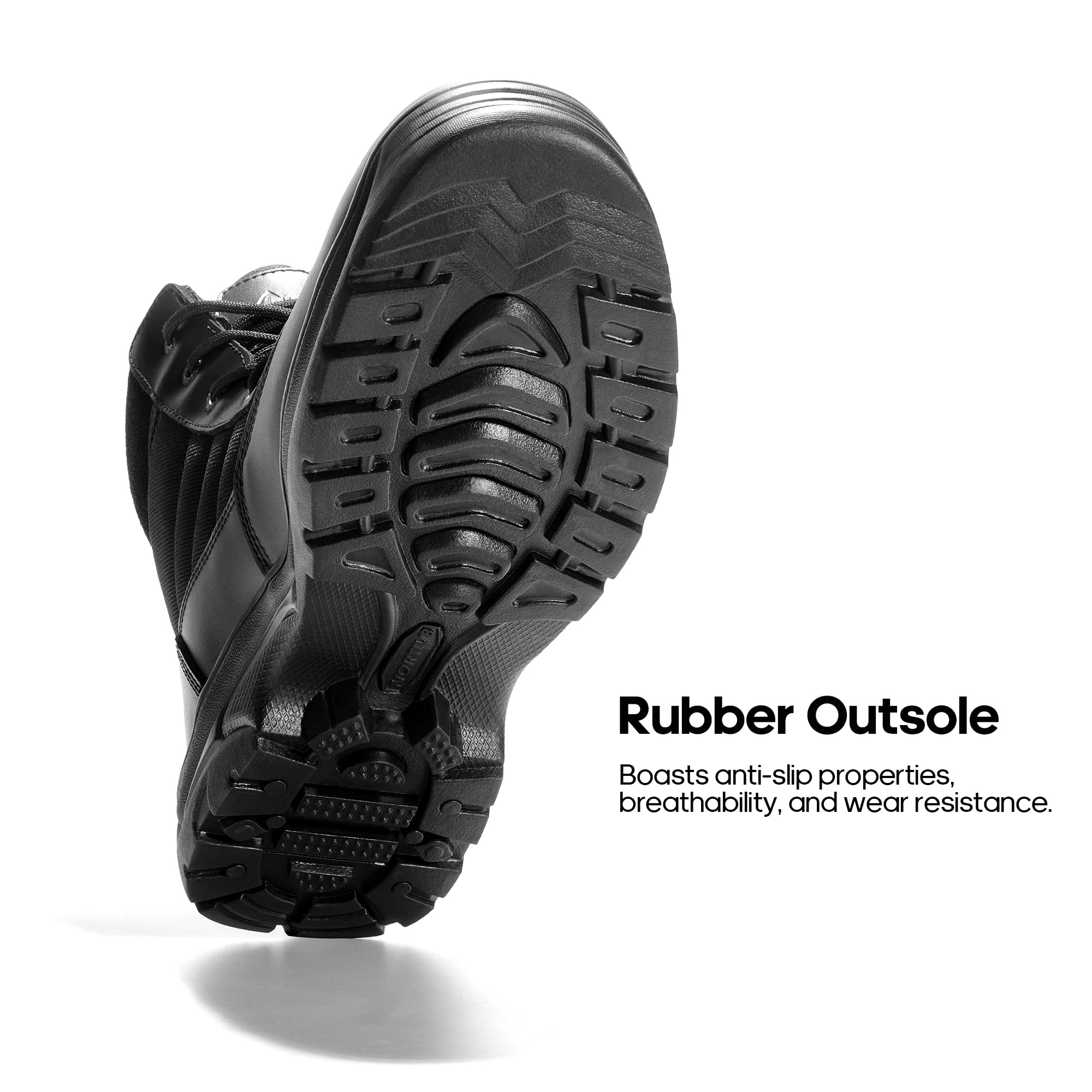 NORTIV 8 Men's Waterproof Tactical Work Boots Leather Outdoor Hiking Military 6 Inches Motorcycle Combat Boots - Image 6