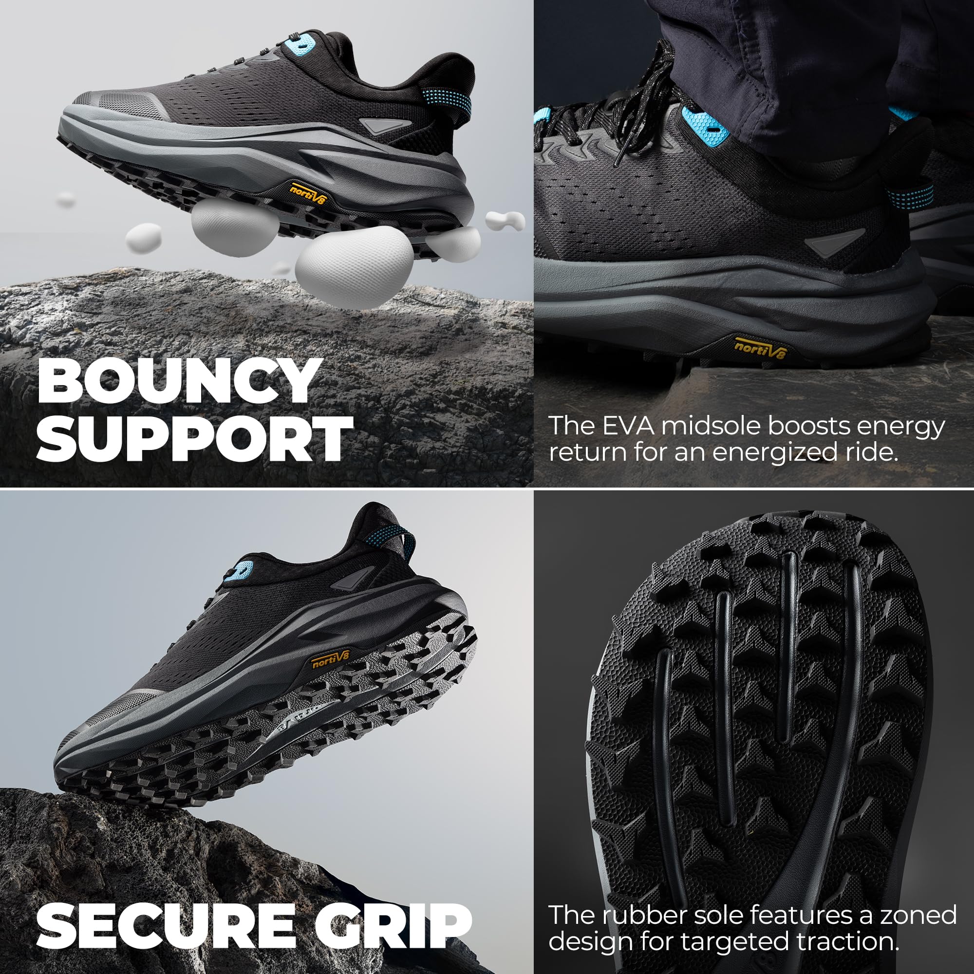 NORTIV 8 Men's Wide Toe Box Trail Running Shoes Cushion Walking Barefoot Tennis Workout Gym Cross Training Shoe Fashion Sneakers Whitney - Image 5