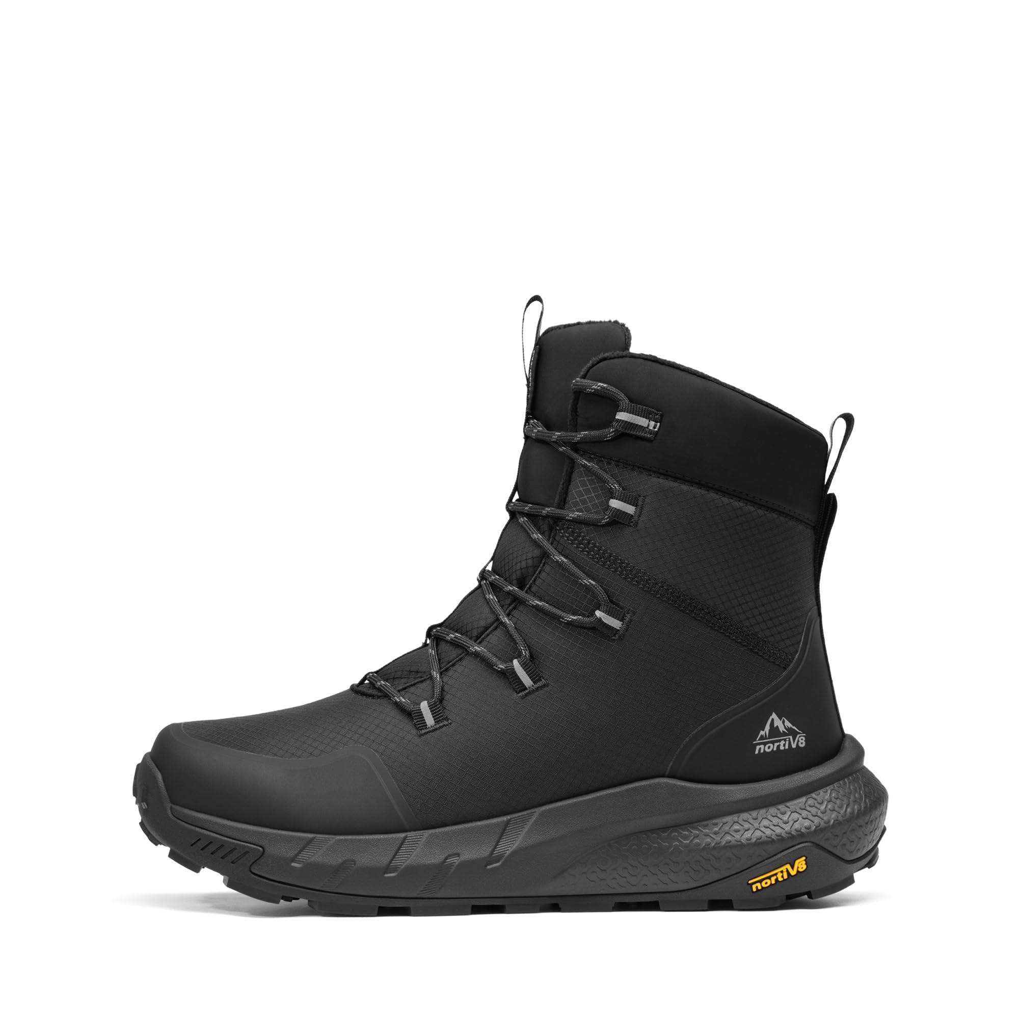 NORTIV 8 Men's Wide Winter Boots Grip on Snow Ice Insulated Waterproof Lightweight Comfortable Hiking Outdoor Boots - Image 9