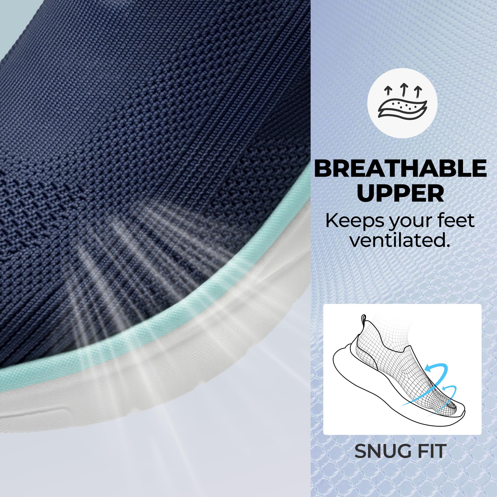 NORTIV 8 Women's Slip on Walking Shoes Hands Free Non-Slip Lightweight Gym Workout Casual Comfort Breathable Running Tennis SwiftSleek Fashion Sneakers - Image 6