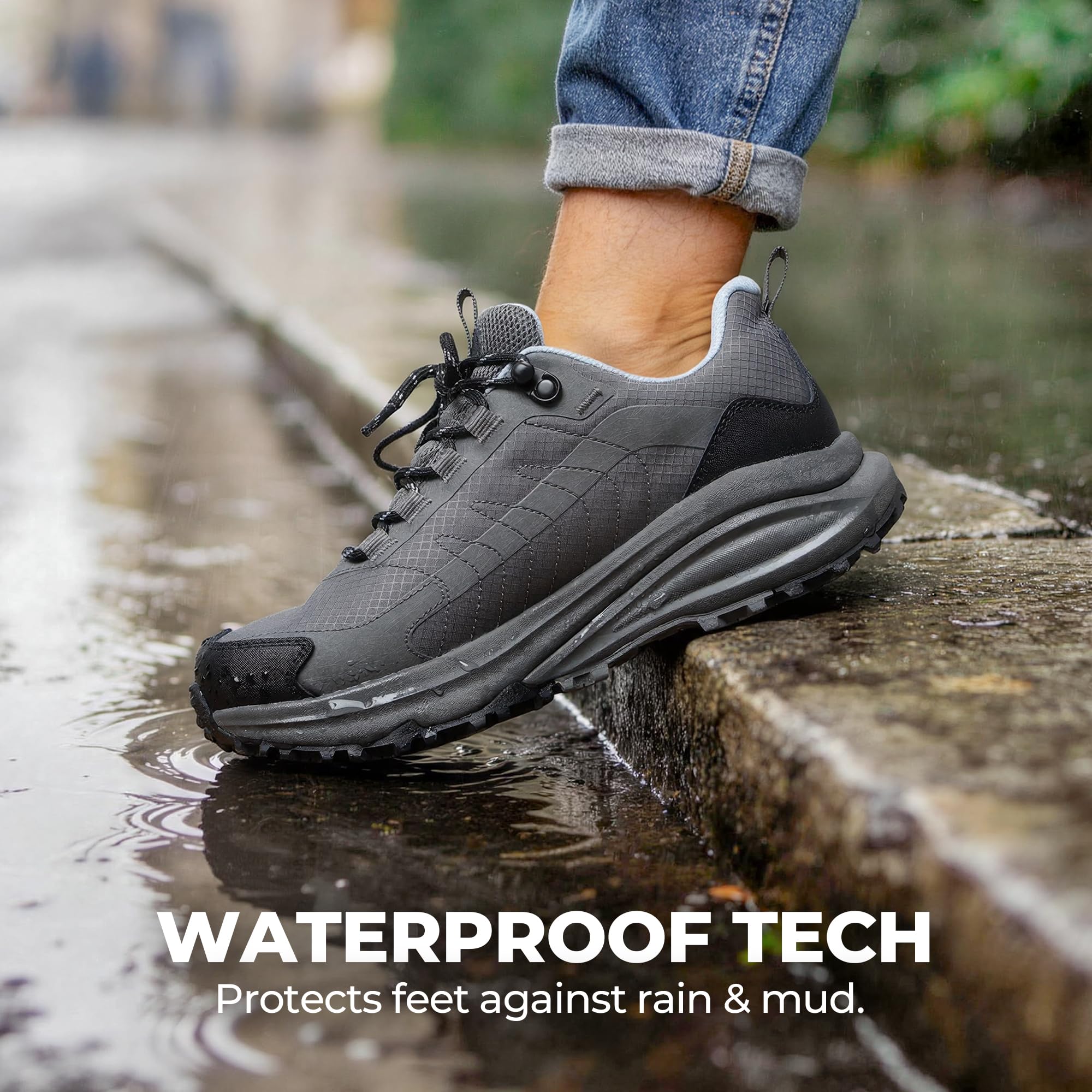 NORTIV 8 Women's Waterproof Hiking Shoes Lightweight for Walking All Day Comfort Non-Slip Outdoor Trekking Camping Climbing Fashion Sneakers Armadillo FieldLite - Image 7